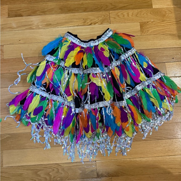 Topshop Multicolor Feather Sequin Cape - Picture 11 of 11